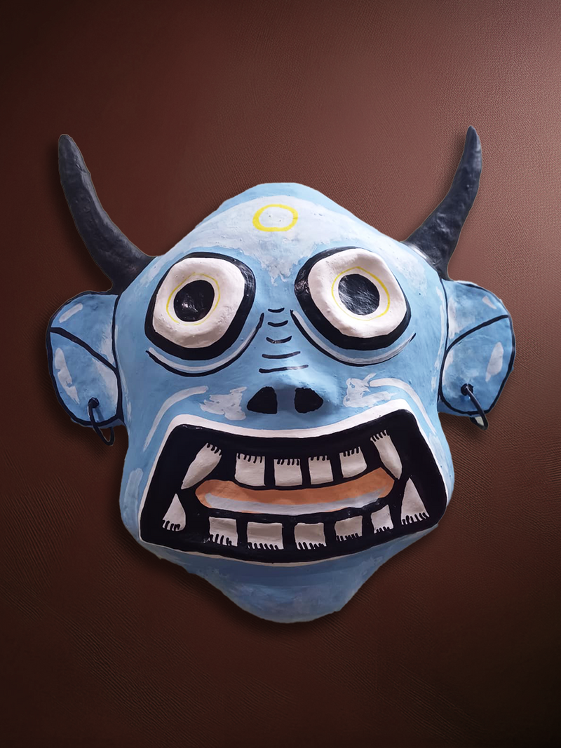 The mischievious watcher in Cheriyal mask - Image 1