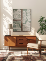 Floral Motif with architechtural Elegance in Sanjhi