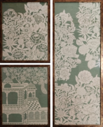 Floral Motif with architechtural Elegance in Sanjhi - Image 2