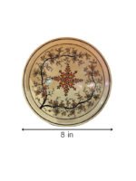 Nature-inspired design on Plate in Kashmiri Paper Mache - Image 2