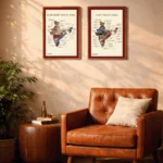 Framed Set of 2 | Maps of India