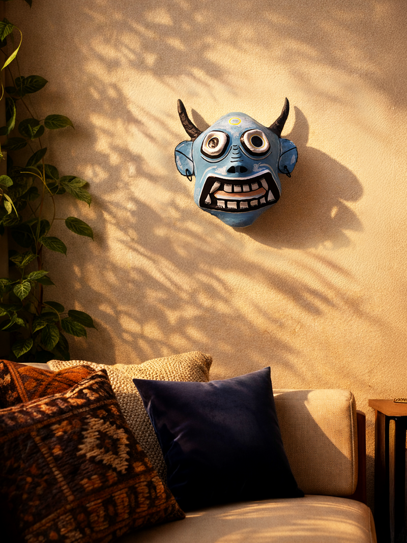 The mischievious watcher in Cheriyal mask - Image 2