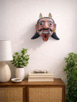 The watchful wanderer in Cheriyal mask - Image 2