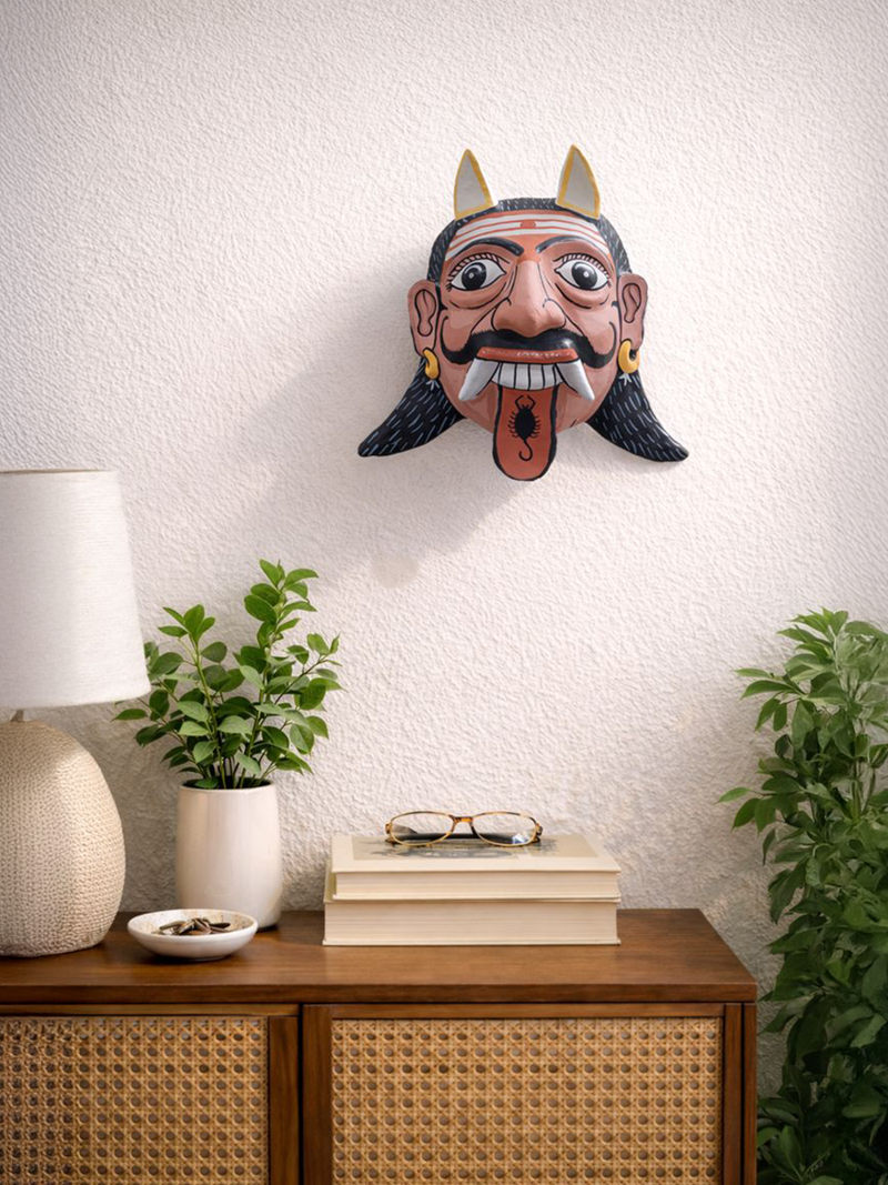 The watchful wanderer in Cheriyal mask - Image 2