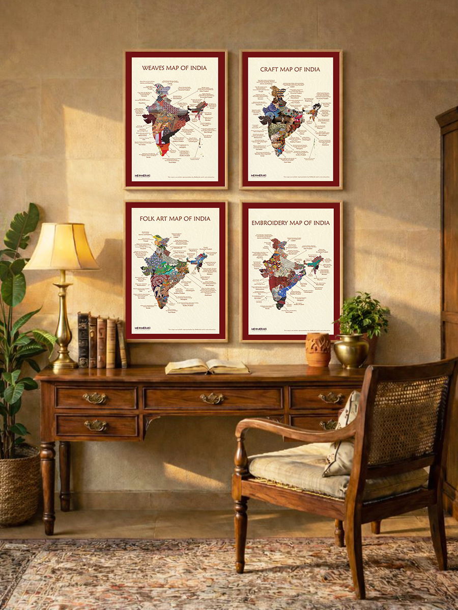 All_Map_in_setup_900x Framed Set of 4 | Maps of India - Image 1