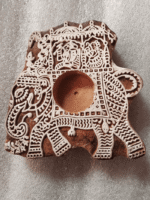 Elephant Shaped China berry Wooden Block Diya Set - Image 2