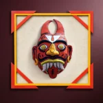 The watchful guardian in Cheriyal mask
