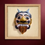 The fearless story monster in Cheriyal mask