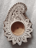 Paisley China Berry Wooden Block Diya Set - Image 2