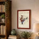 Framed Embroidery of India Map