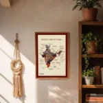 Framed Weaves of India Map