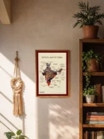 Framed Weaves of India Map